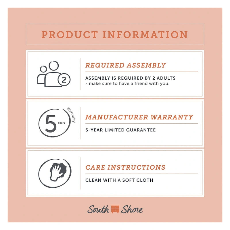 Table de chevet rustique à 2 tiroirs pour chambre à coucher, style cottage.