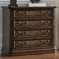 Meuble de classement latéral à 2 tiroirs Antique Toffee, rangement de bureau en bois traditionnel