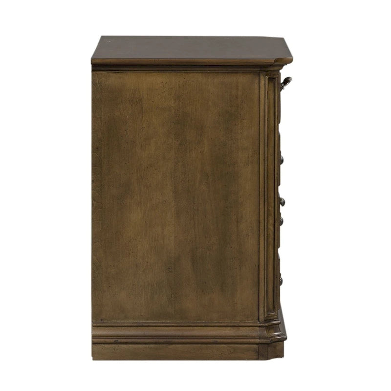 Meuble de classement latéral à 2 tiroirs Antique Toffee, rangement de bureau en bois traditionnel
