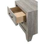 Ensemble de chambre rustique Jan 3 pièces gris avec plateforme