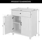 Buffet bahut de rangement pour cuisine avec tiroirs et portes, table console