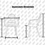 Lot de 2 fauteuils modernes rembourrés en tissu bio avec pieds en bois de noyer foncé pour salle à manger, bureau ou fauteuil d'appoint
