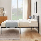 Ensemble de lit 3 pièces avec tête de lit en bois et 2 tables de chevet assorties, style moderne