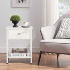 Ensemble de lit 3 pièces avec tête de lit en bois et 2 tables de chevet assorties, style moderne