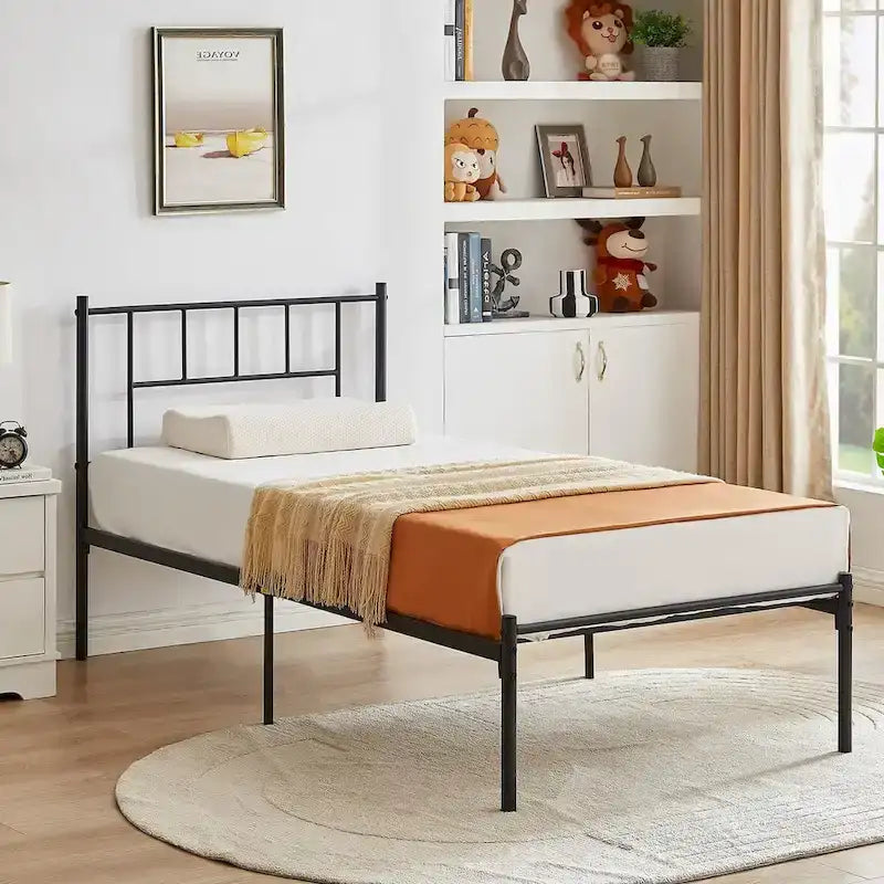 Ensemble de lit 3 pièces avec tête de lit en bois et 2 tables de chevet assorties, style moderne