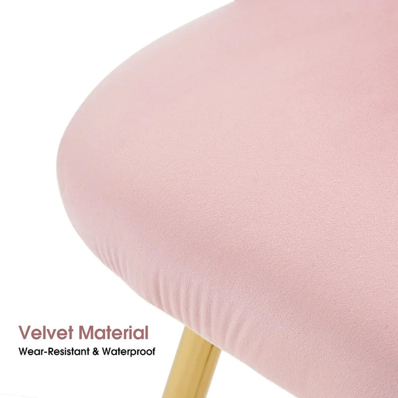 Chaise de salle à manger moderne avec pieds en métal doré, lot de 2