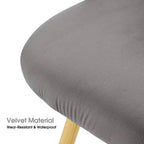 Chaise de salle à manger moderne avec pieds en métal doré, lot de 2