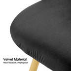Chaise de salle à manger moderne avec pieds en métal doré, lot de 2