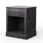 Table de chevet compacte avec tiroir et étagère