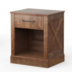 Table de chevet compacte avec tiroir et étagère
