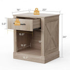 Table de chevet compacte avec tiroir et étagère
