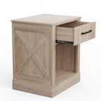 Table de chevet compacte avec tiroir et étagère