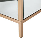 Table de chevet/Commode de rangement contemporaine moderne à 3 tiroirs et miroir de 45 cm de large