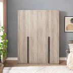 Lot de 2 armoires autoportantes, penderie de chambre moderne en bois
