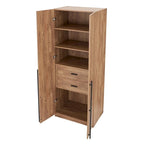 Lot de 2 armoires autoportantes, penderie de chambre moderne en bois