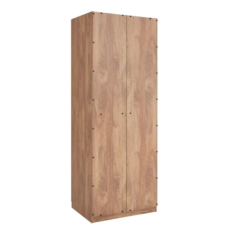 Lot de 2 armoires autoportantes, penderie de chambre moderne en bois