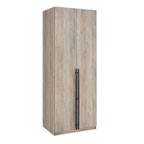 Lot de 2 armoires autoportantes, penderie de chambre moderne en bois