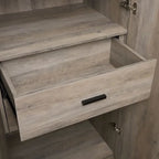 Lot de 2 armoires autoportantes, penderie de chambre moderne en bois