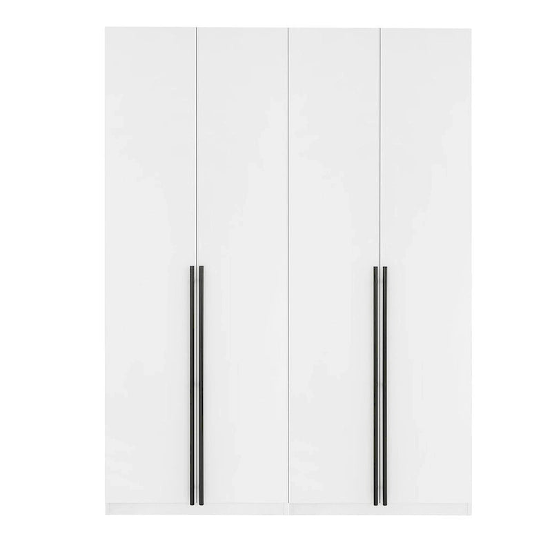 Lot de 2 armoires autoportantes, penderie de chambre moderne en bois