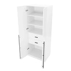 Lot de 2 armoires autoportantes, penderie de chambre moderne en bois