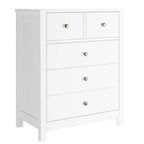 Commode à 5 tiroirs pour chambre à coucher au style moderne