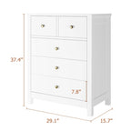 Commode à 5 tiroirs pour chambre à coucher au style moderne