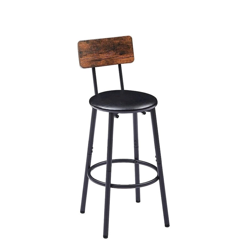Ensemble de 3 pièces de table de bar industrielle avec porte-bouteilles