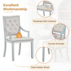 Ensemble de salle à manger 5 pièces avec table à manger ronde extensible et 4 chaises rembourrées pour cuisine et salle à manger