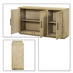 Buffet vintage classique en bois avec étagères intérieures réglables
