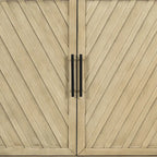 Buffet vintage classique en bois avec étagères intérieures réglables