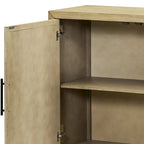 Buffet vintage classique en bois avec étagères intérieures réglables