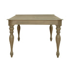 Ensemble de salle à manger rectangulaire 7 pièces en bisque vieillie, style rustique avec chaises