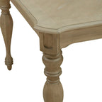 Ensemble de salle à manger rectangulaire 7 pièces en bisque vieillie, style rustique avec chaises
