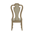 Ensemble de salle à manger rectangulaire 7 pièces en bisque vieillie, style rustique avec chaises