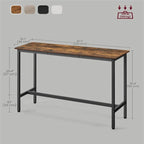 Table de bar étroite et longue