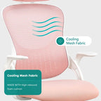 Chaise de bureau, fauteuil pivotant confortable avec dossier haut, roulettes, appuie-tête réglable