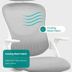 Chaise de bureau, fauteuil pivotant confortable avec dossier haut, roulettes, appuie-tête réglable