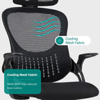 Chaise de bureau, fauteuil pivotant confortable avec dossier haut, roulettes, appuie-tête réglable