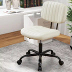 Chaise de bureau en similicuir confortable, chaise de bureau à domicile avec accoudoirs et pivot réglable