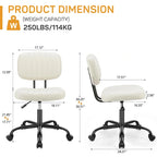 Chaise de bureau en similicuir confortable, chaise de bureau à domicile avec accoudoirs et pivot réglable