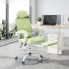 Chaise de bureau à domicile avec repose-pieds, chaises inclinables en maille à dossier haut avec appuie-tête pour la maison, le bureau, le jeu, les étudiants