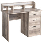 43.31 3 tiroirs bureau d'ordinateur en bois avec armoire de classement