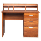 43.31 3 tiroirs bureau d'ordinateur en bois avec armoire de classement
