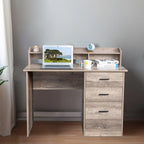 43.31 3 tiroirs bureau d'ordinateur en bois avec armoire de classement