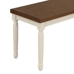 Ensemble de salle à manger classique 6 pièces Table en bois et 4 chaises avec banc