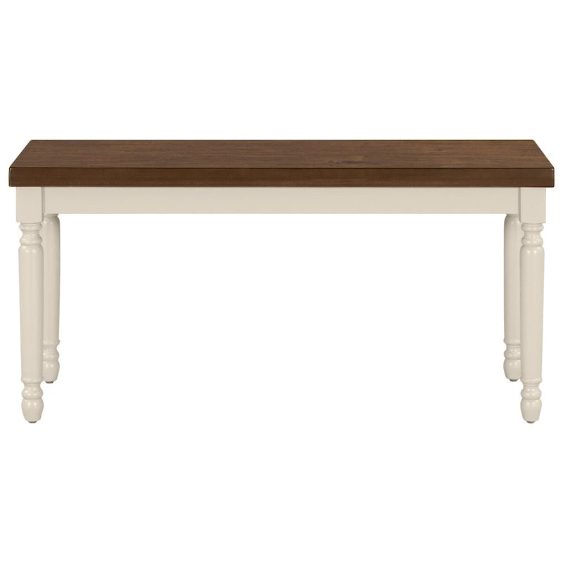 Ensemble de salle à manger classique 6 pièces Table en bois et 4 chaises avec banc