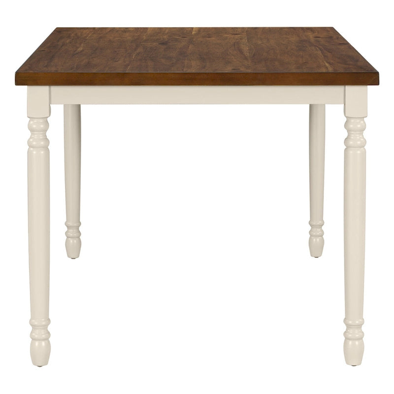Ensemble de salle à manger classique 6 pièces Table en bois et 4 chaises avec banc
