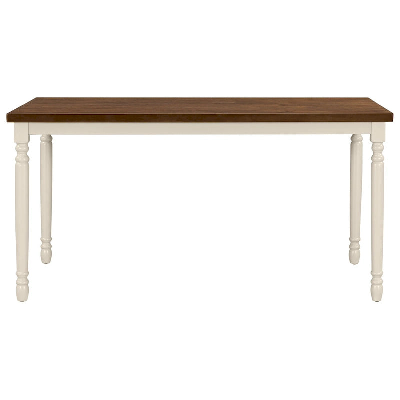 Ensemble de salle à manger classique 6 pièces Table en bois et 4 chaises avec banc