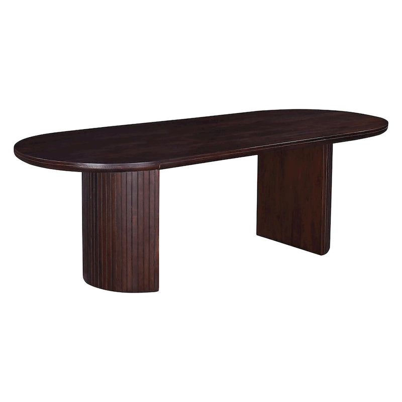 Table à manger ovale double piétement en bois de 94 pouces