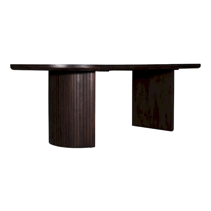 Table à manger ovale double piétement en bois de 94 pouces